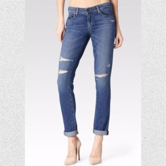 Paige Jimmy Jimmy Skinny Boyfriend Jean in Brady Deconstructed - 29R - Picture 1 of 10